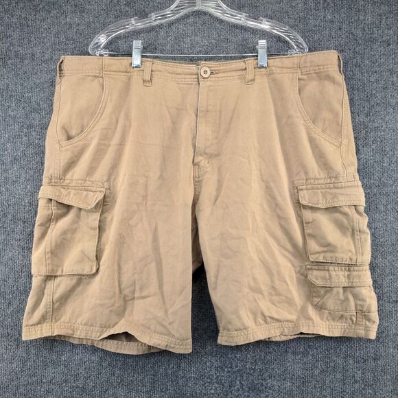 Old Mill Mens Cargo Shorts Tan Size 40 Cotton Pockets Belt Loops - Picture 2 of 13